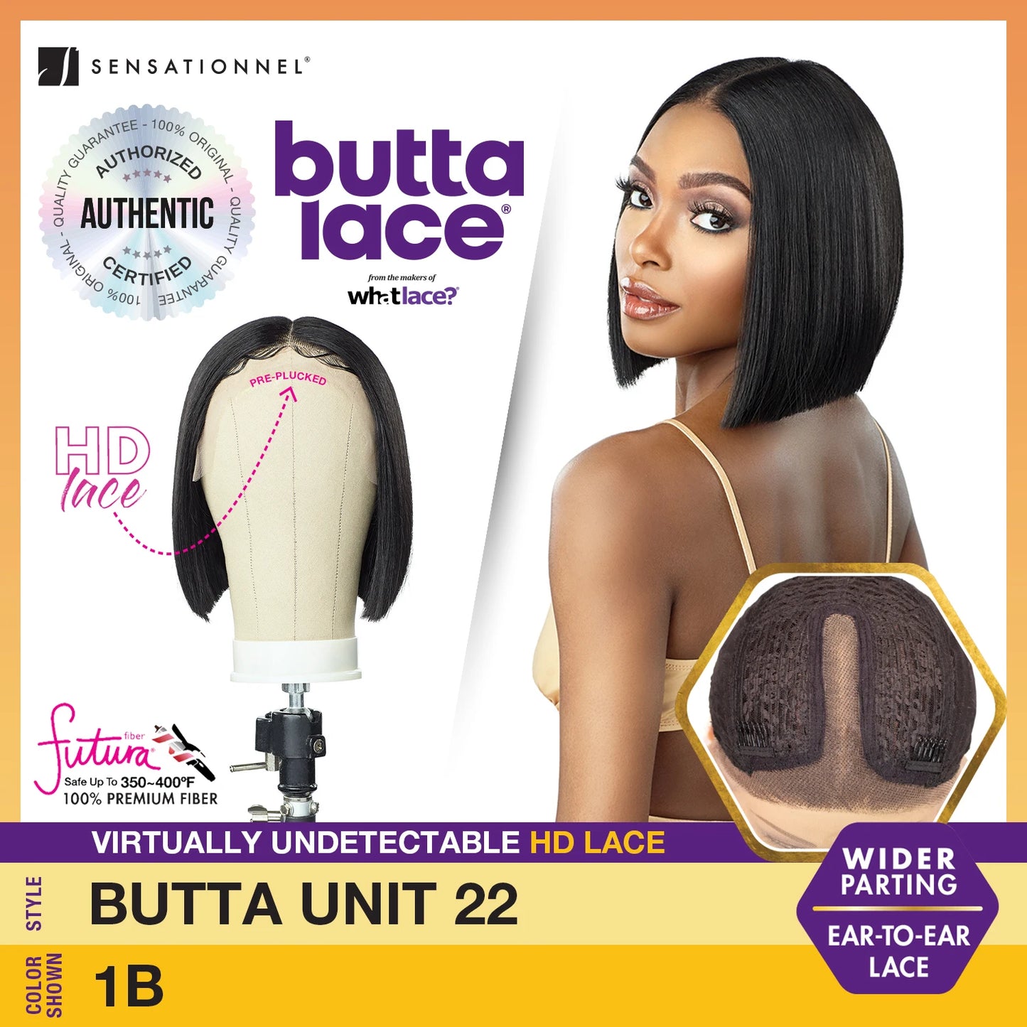 Sensationnel Butta Lace Hd Lace Front Wig Bob With Added Curl