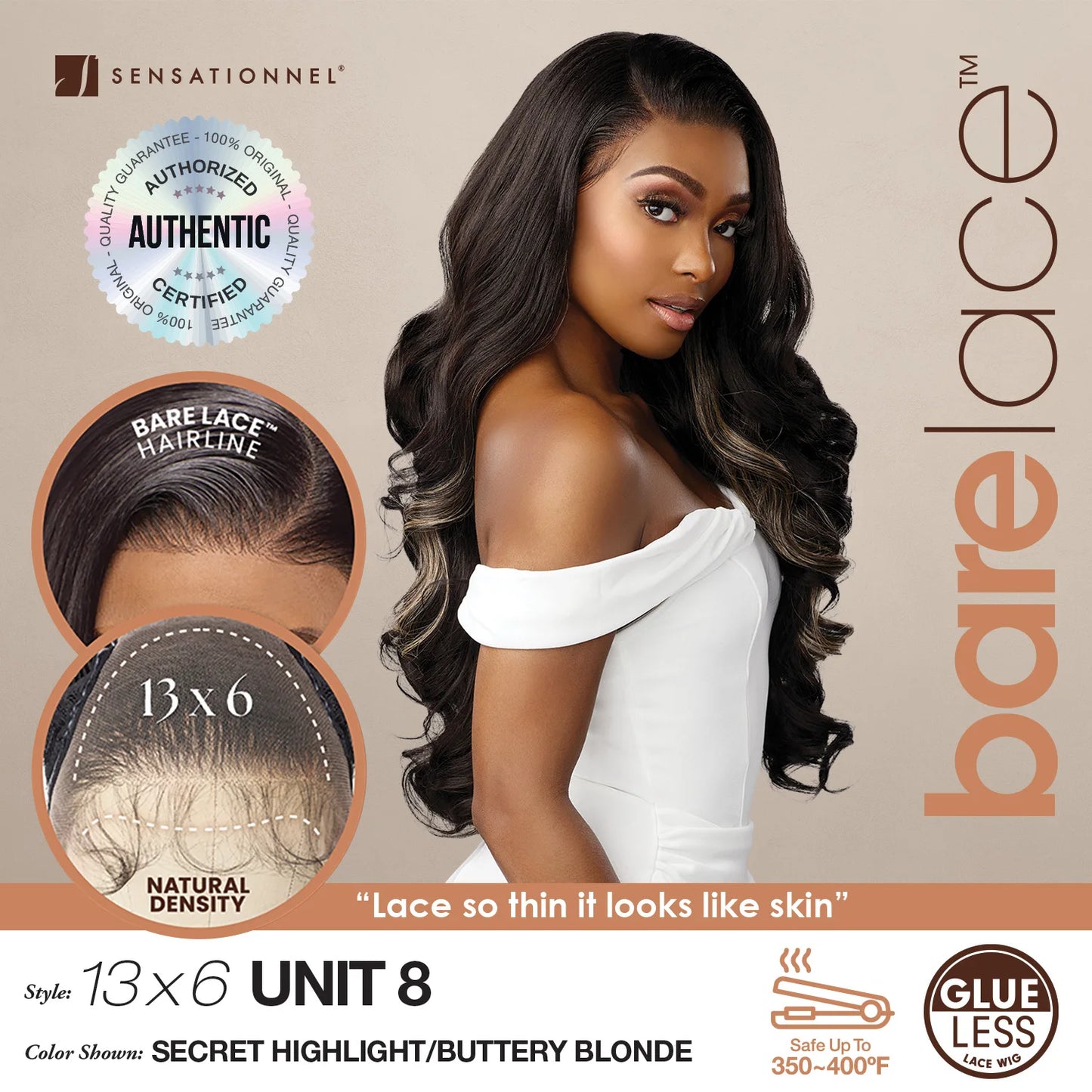 Sensationnel Glueless BareLace Lace Front Wig Loose Wave