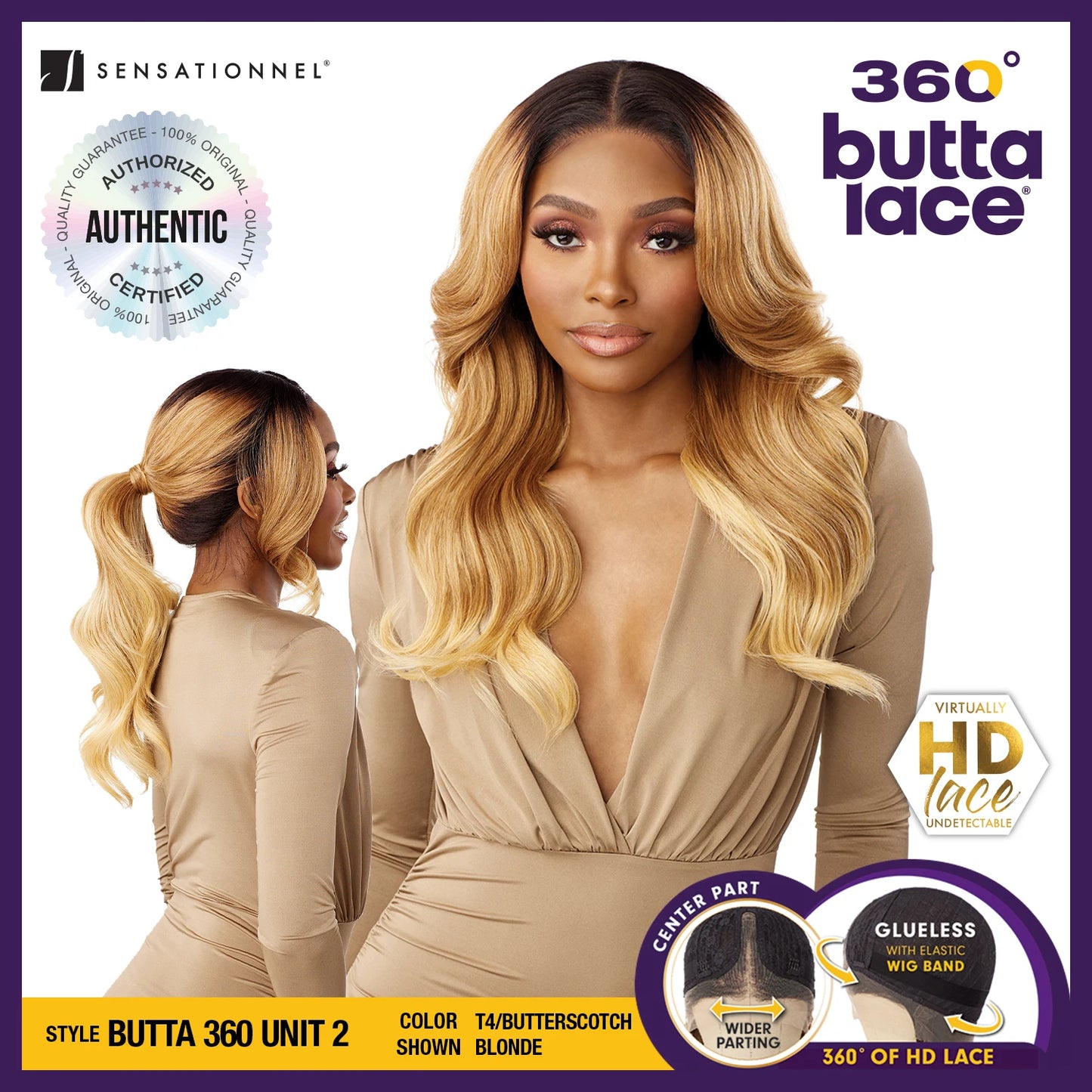 Sensationnel Glueless Butta 360 HD Lace Front Wig Unit 2