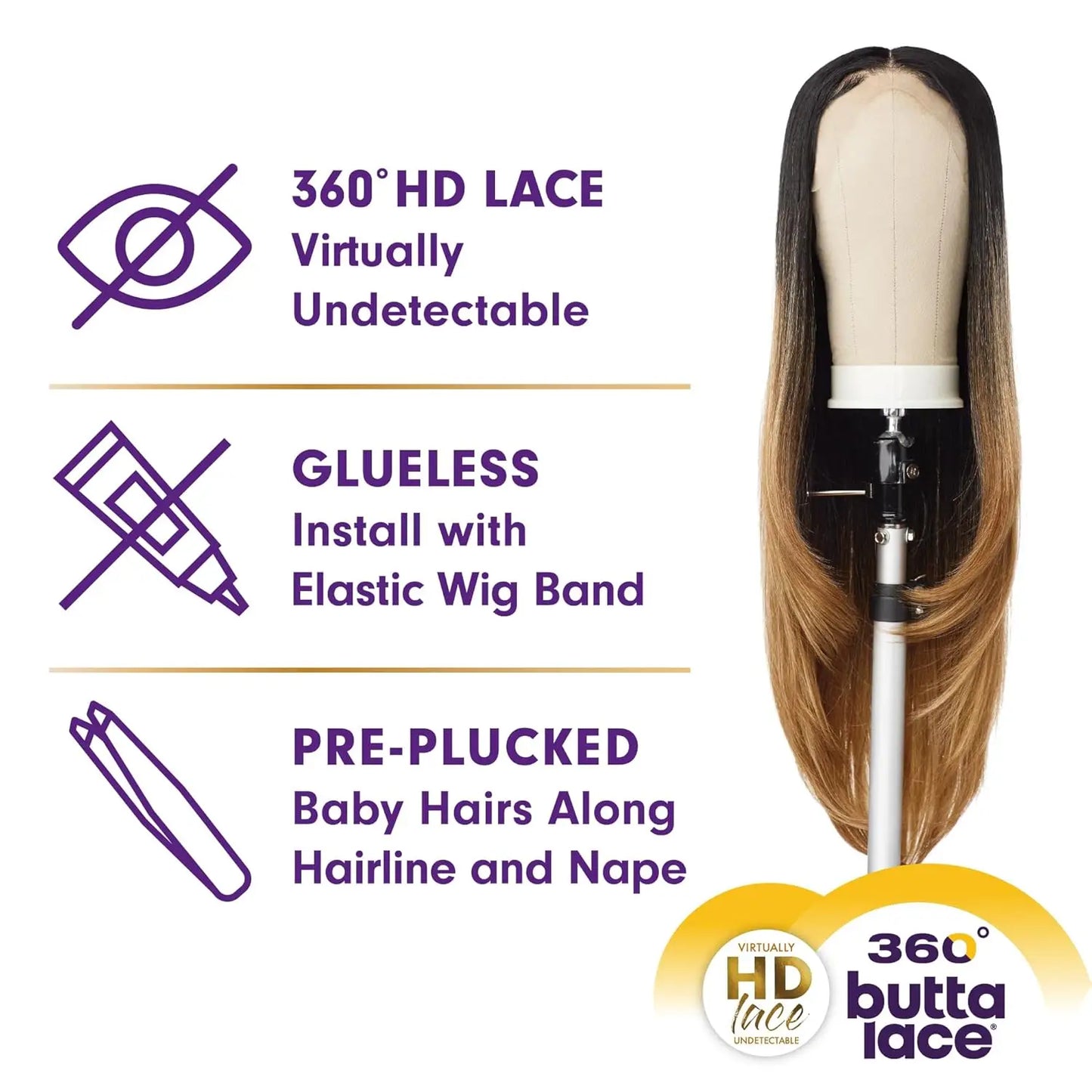 Sensationnel Glueless Butta 360 HD Lace Front Wig Unit 7