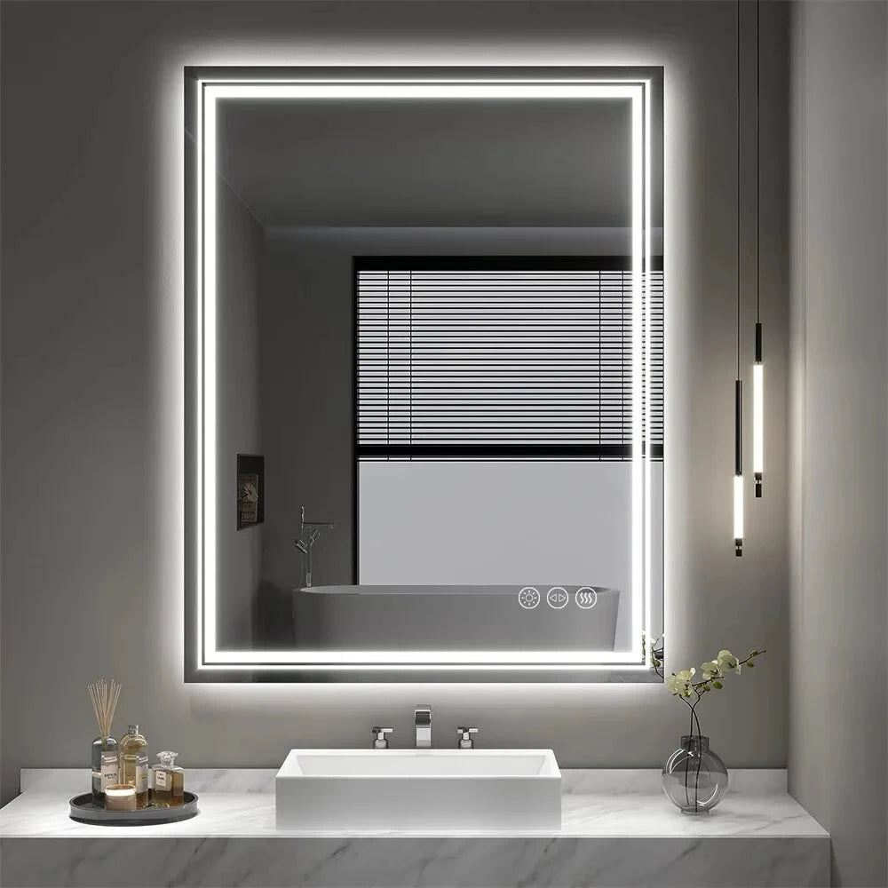 Wisfor LED Backlit Dimmable Vanity Mirror With Anti Fog