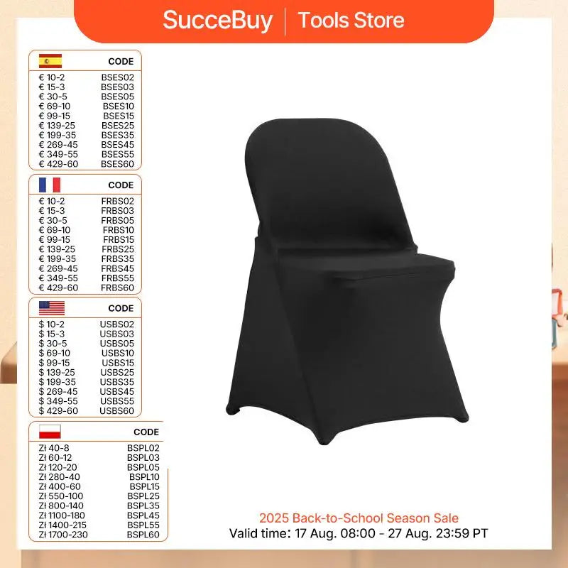 SucceBuy Stretch Spandex Folding Chair Covers Universal