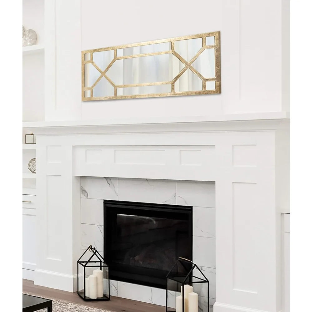 Vanderford Glam Panel Framed Wall Mirror Modern Decor
