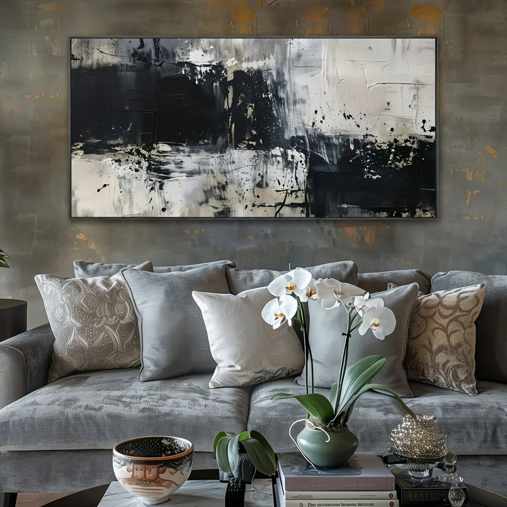 Cheervilla Abstract Canvas Mural Solid Wood Frame Wall Art