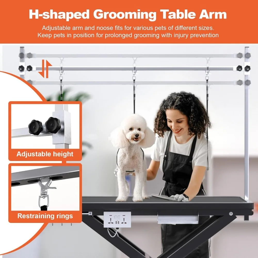 Hign-Con cared 49 Inch Electric Dog Grooming Table Heavy Duty