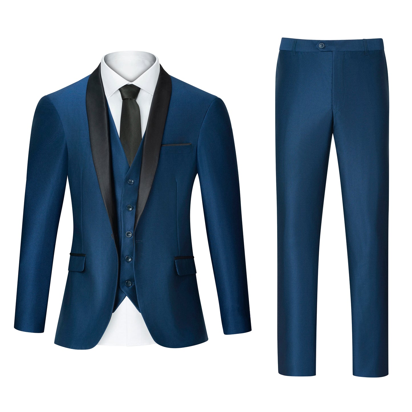 New Luxury Party Tuxedo 3 Piece Suit For Men Groomsmen