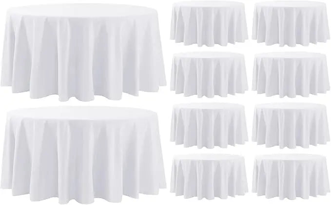 XMSJ Round Tablecloth For Dining Tables Decorative Linen