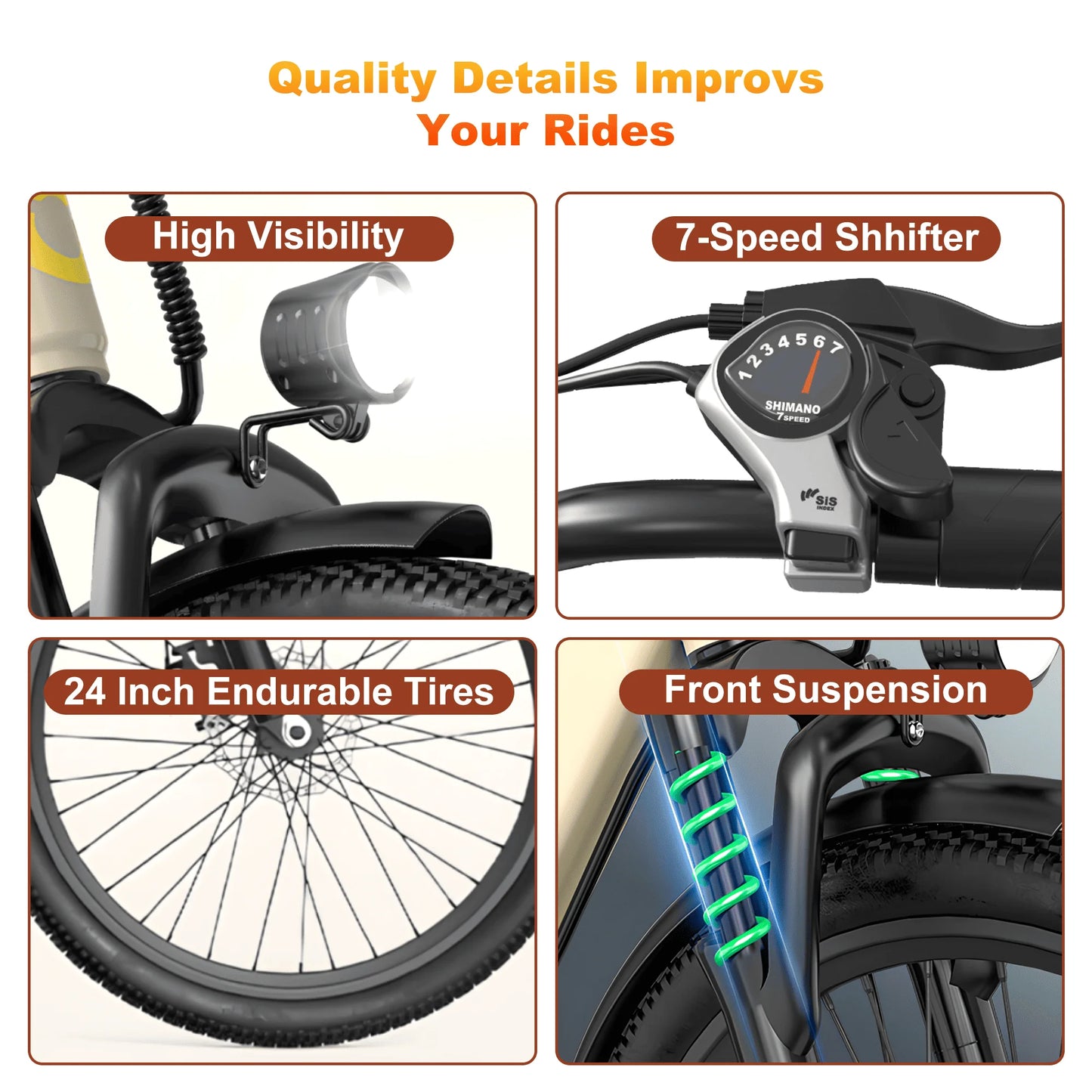 Max Electric Mountain Bike 40 Miles Range 23MPH Speed