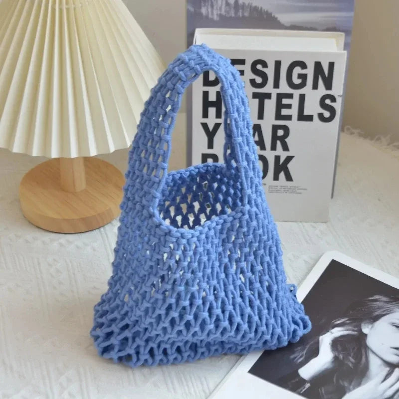 Crossbody Straw Bag Crochet Lightweight Shoulder Bag