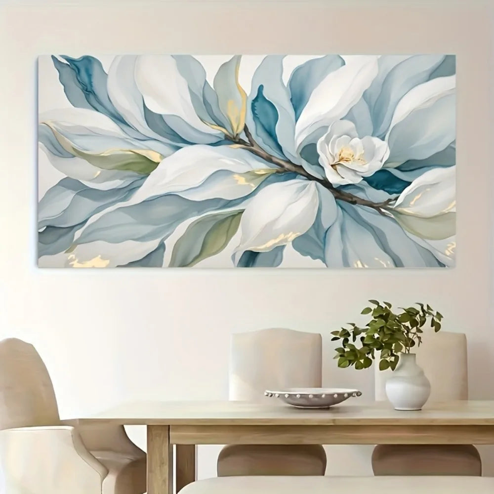 Modern Abstract Floral Canvas Mural For Elegant Home Decor
