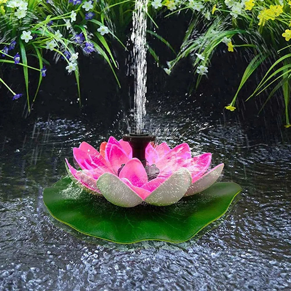 Lotus Shape Solar Powered Fountain Pump for Bird Bath