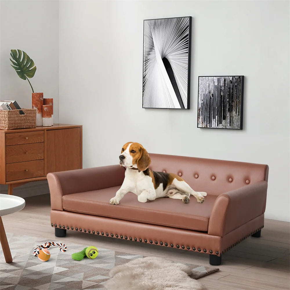 BORWARTC Heavy Duty Pet Sofa Cushioned Dog Bed Lounge