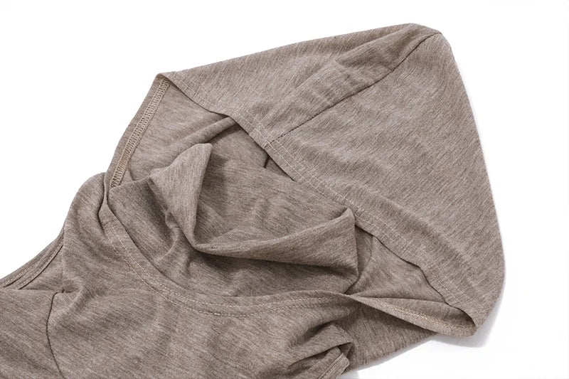 Pleated Drawstring Off Shoulder Hoodie Dress For Women