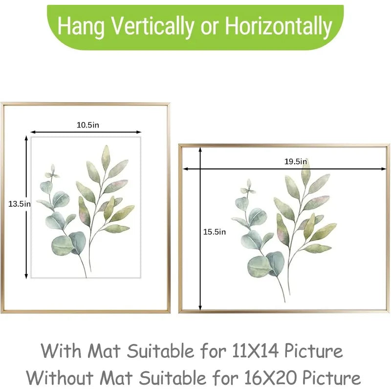 XMSJ Satin Aluminum Picture Frame for Wall Mount Display