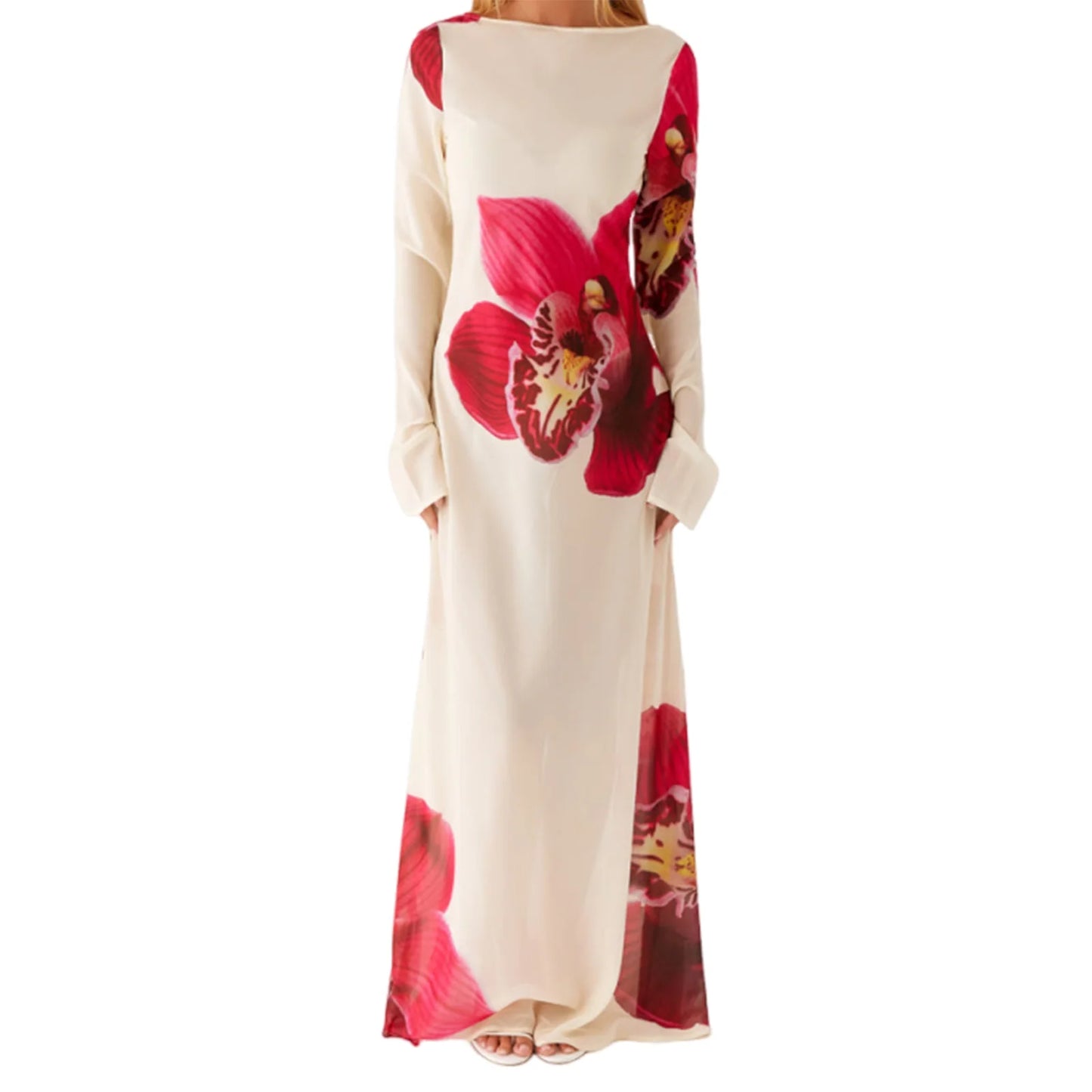 Cheervilla Boho Velvet Maxi Dress Off Shoulder Floral Print