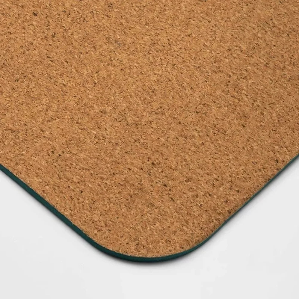 DUTRIEUX Cork TPE Yoga Mat Non-Slip Durable Wood Grain Design