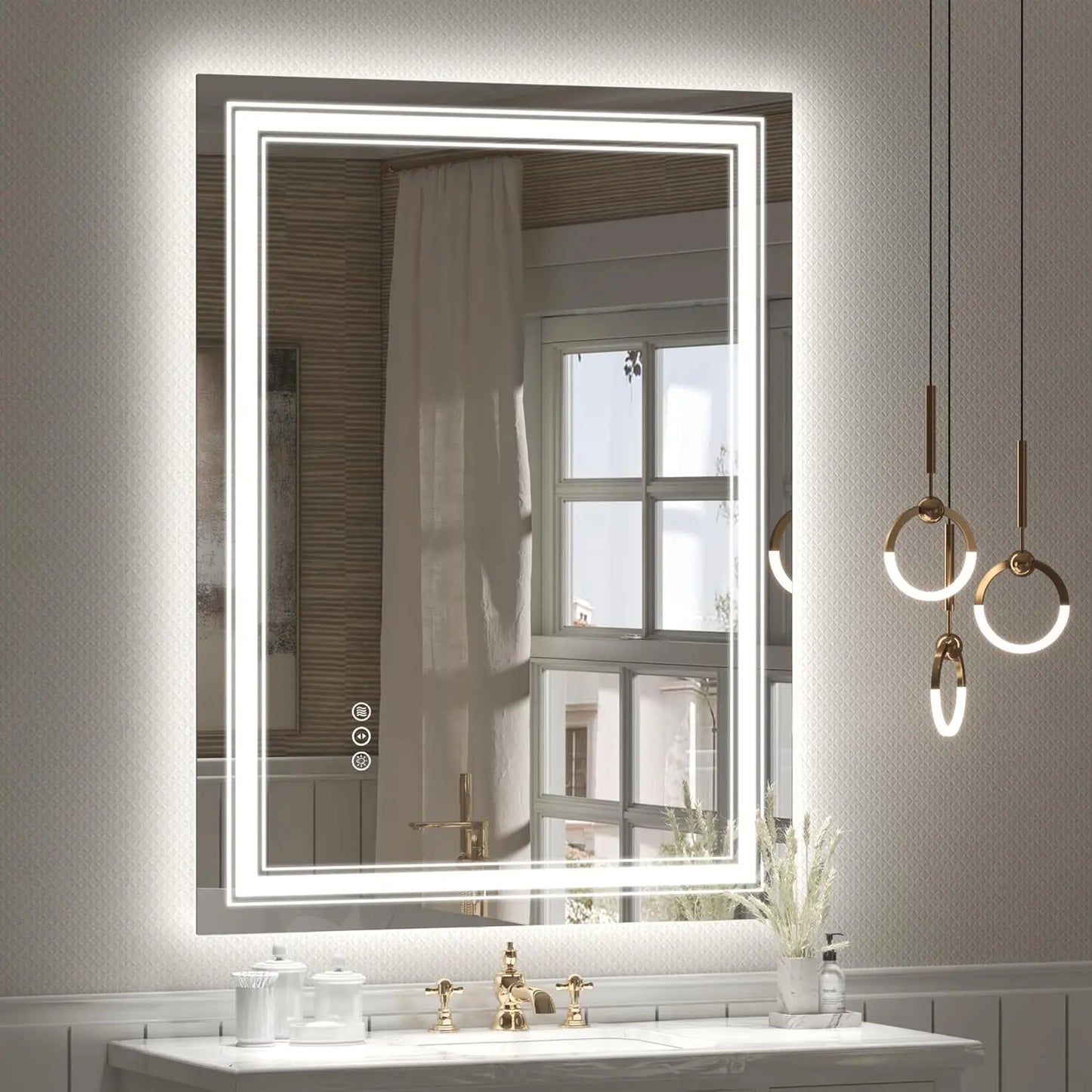 Sh.Kl LED Bathroom Mirror Dimmable Front And Back Lighting