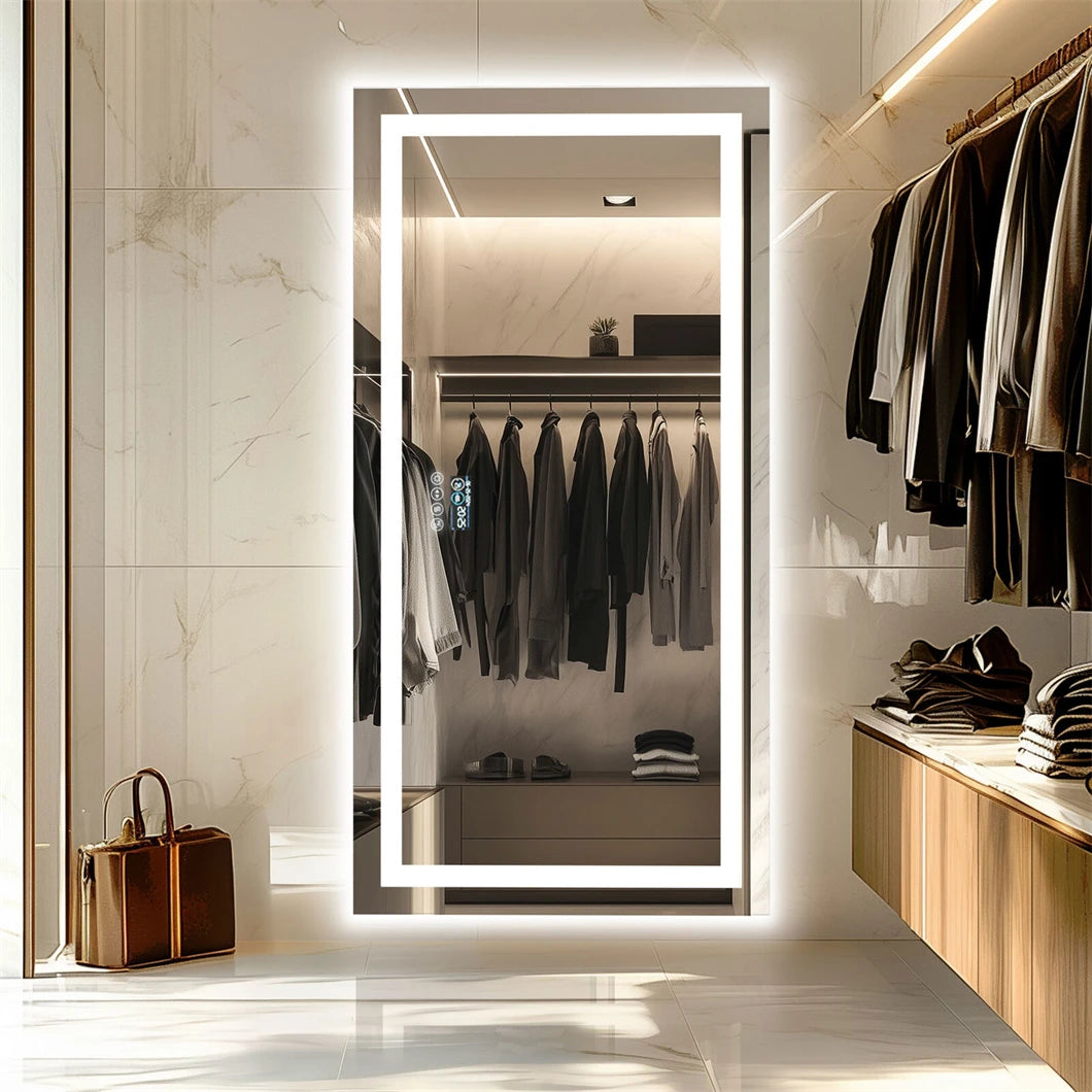 Borwart Led Vanity Mirror With Bluetooth Digital Display