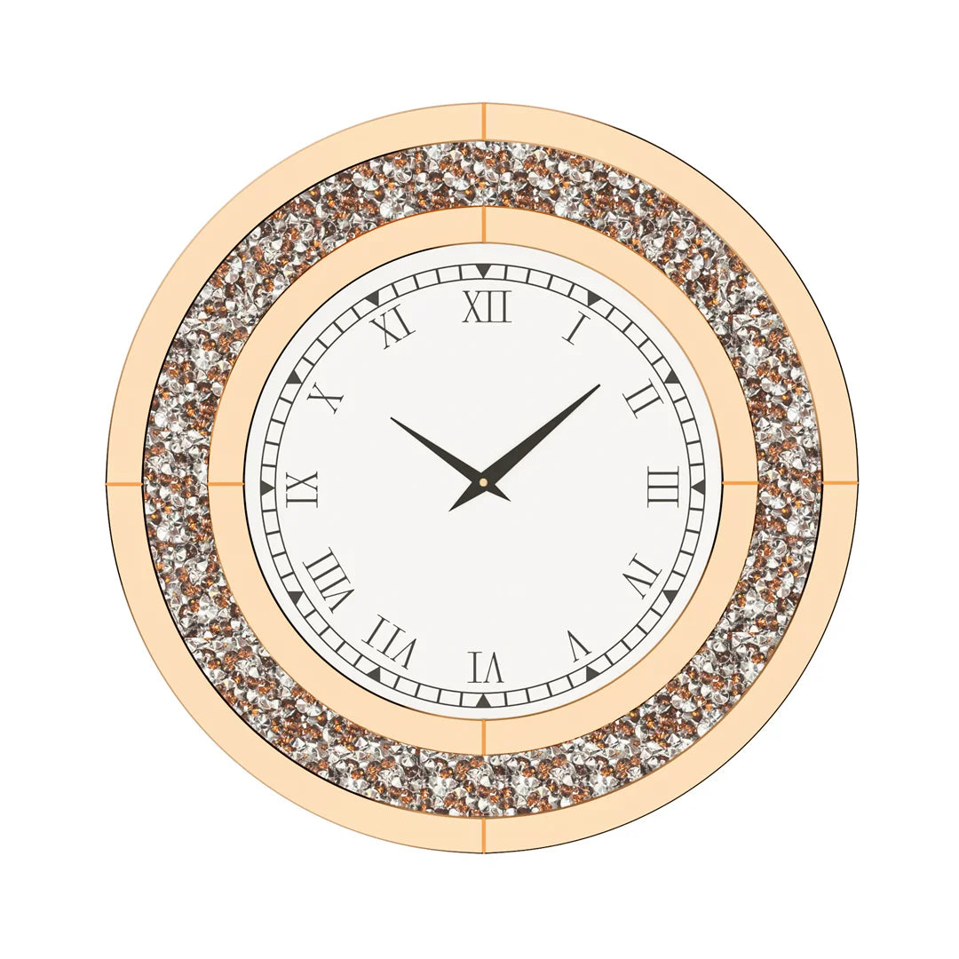 LUVODI Diamond Crystal Wall Clock Modern Living Room