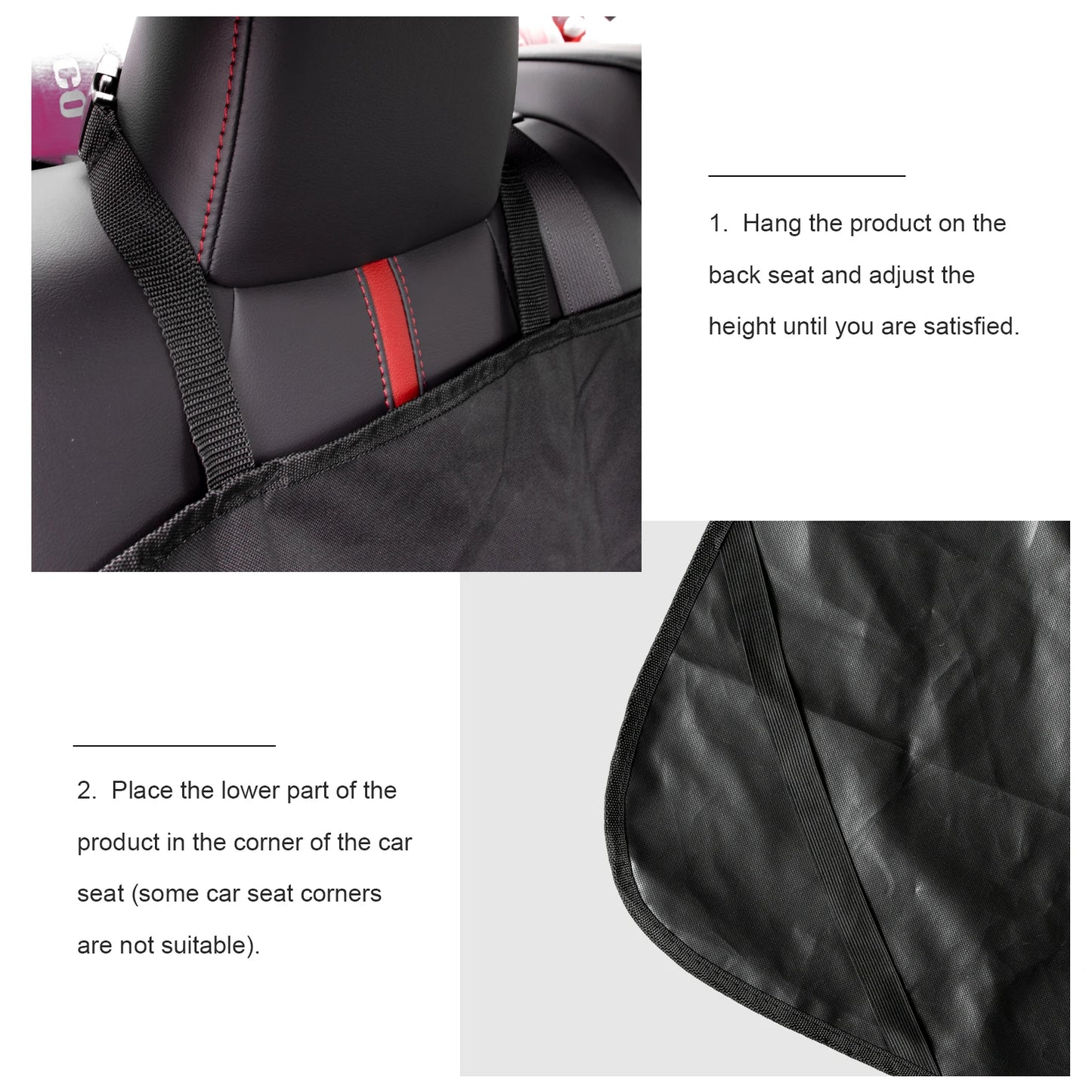 XUKEY Dog Back Seat Cover Waterproof Nonslip Car Protector