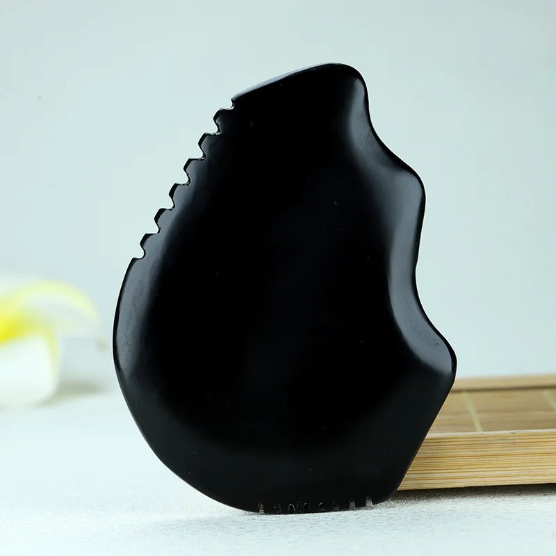 SPA Acupuncture Scraping Body Foot Back Face Neck Massager Beauty Guasha Board Black Bian Stone Gua Sha Massage Tools