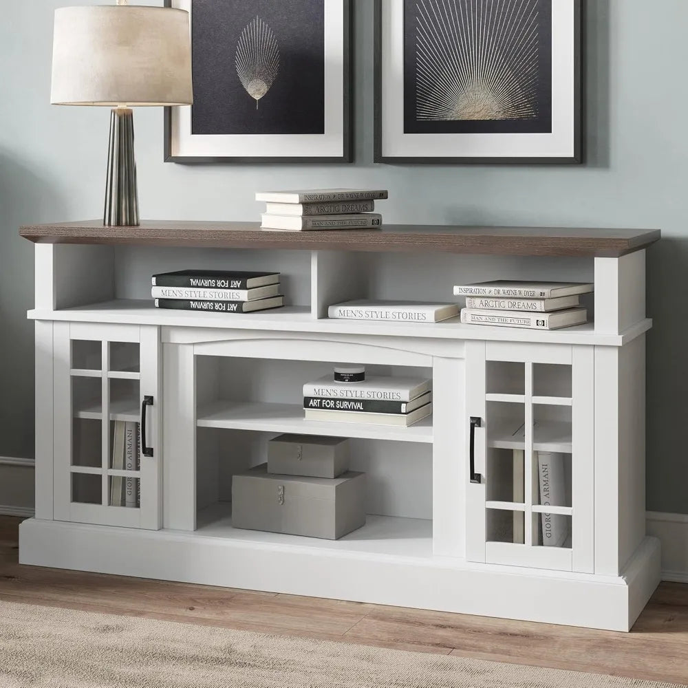 Huanzhuang Rustic TV Stand Entertainment Center With Shelf