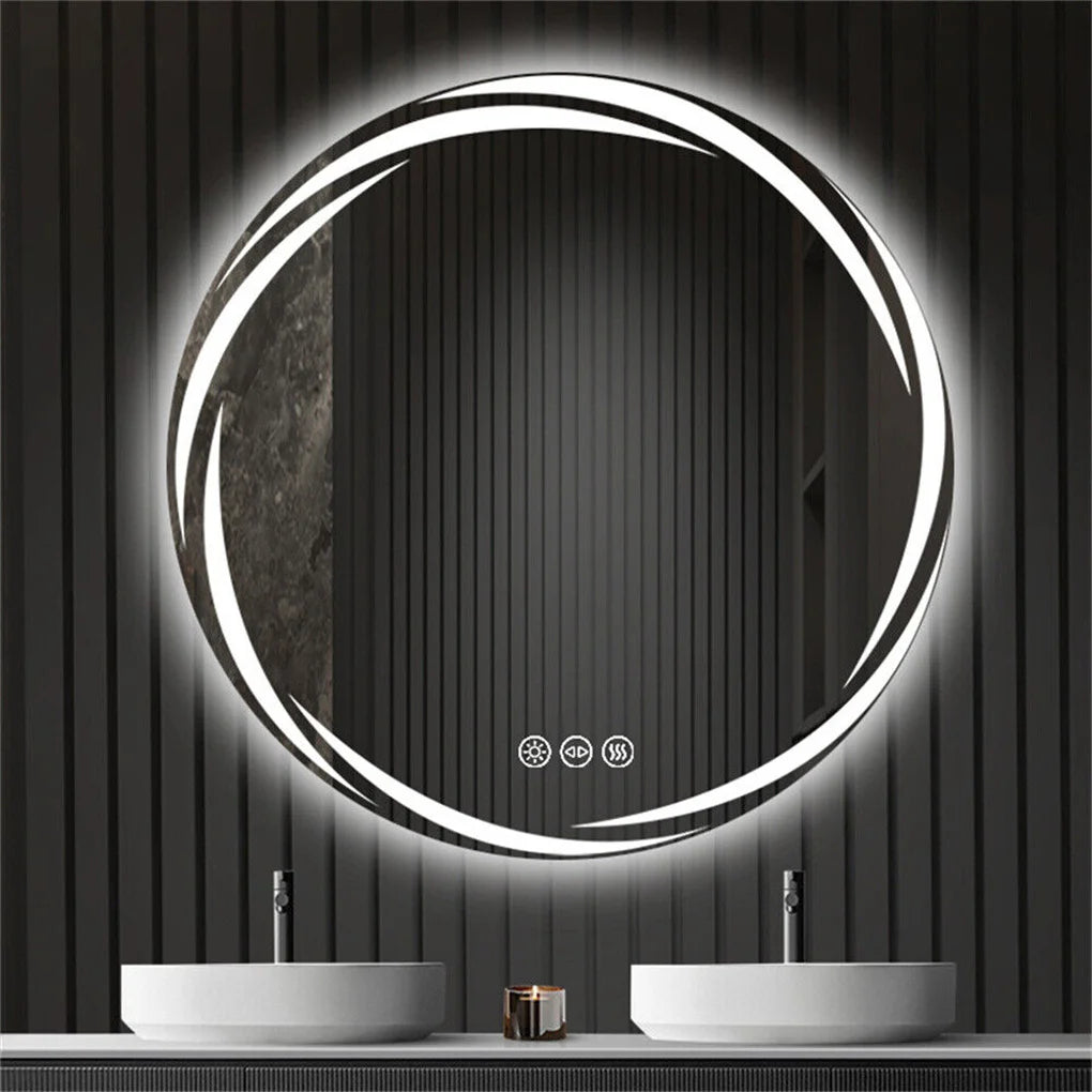 Anti Fog LED Round Bathroom Mirror With Backlit Illumination