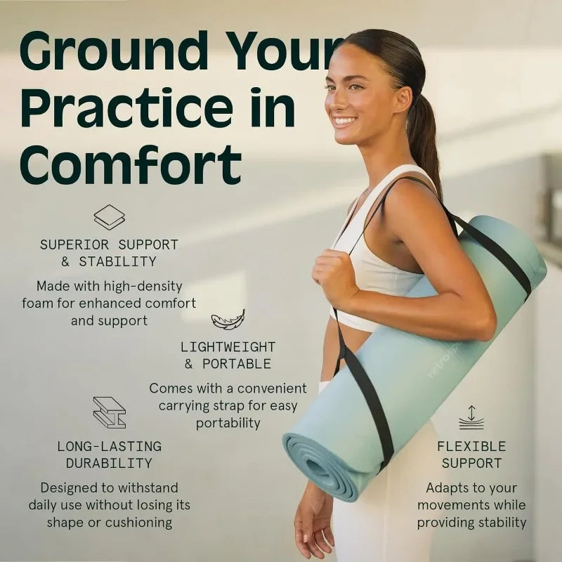 Hign-concerned Solana Yoga Mat Thick Non Slip Nylon Strap