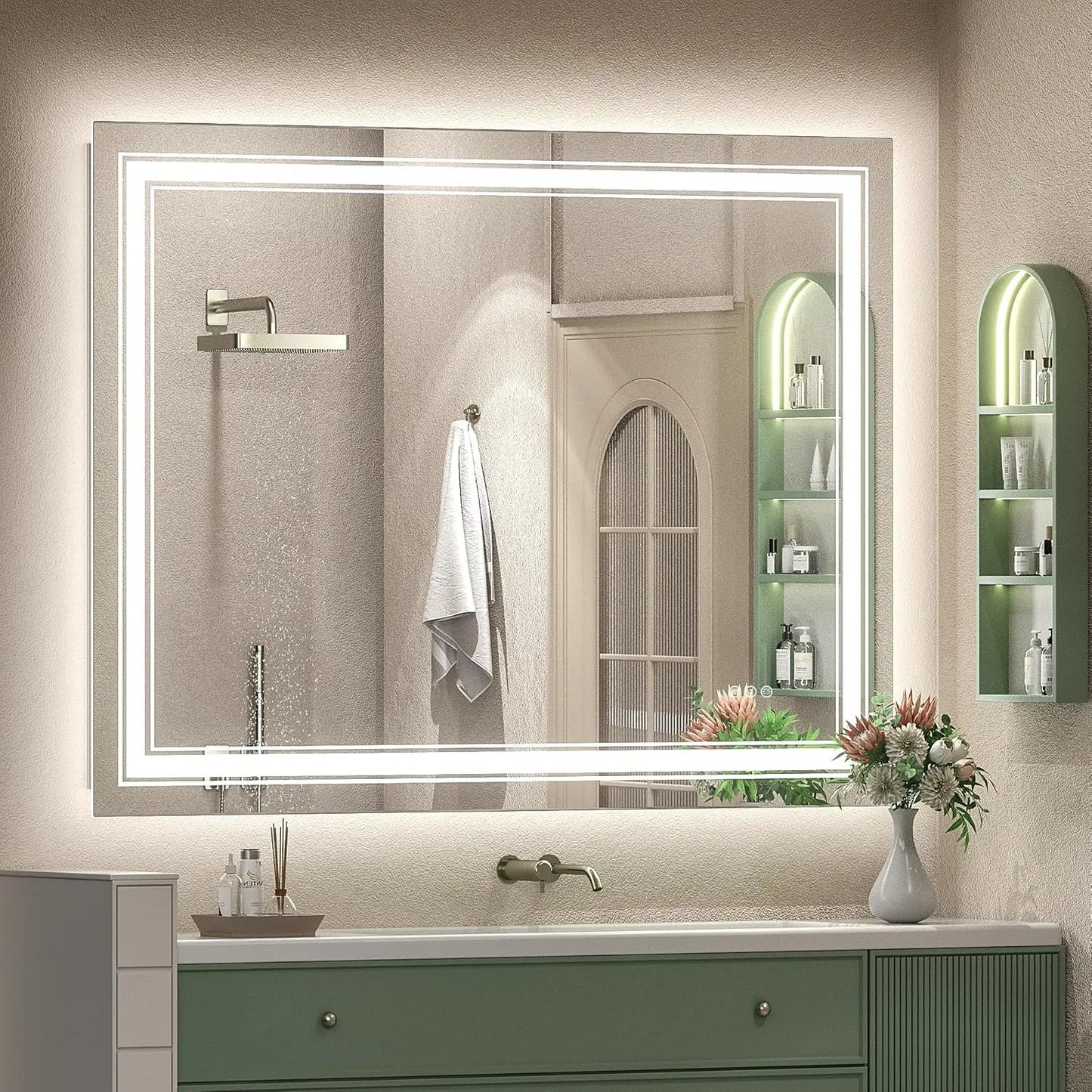 Sh.Kl LED Bathroom Mirror Dimmable Front And Back Lighting