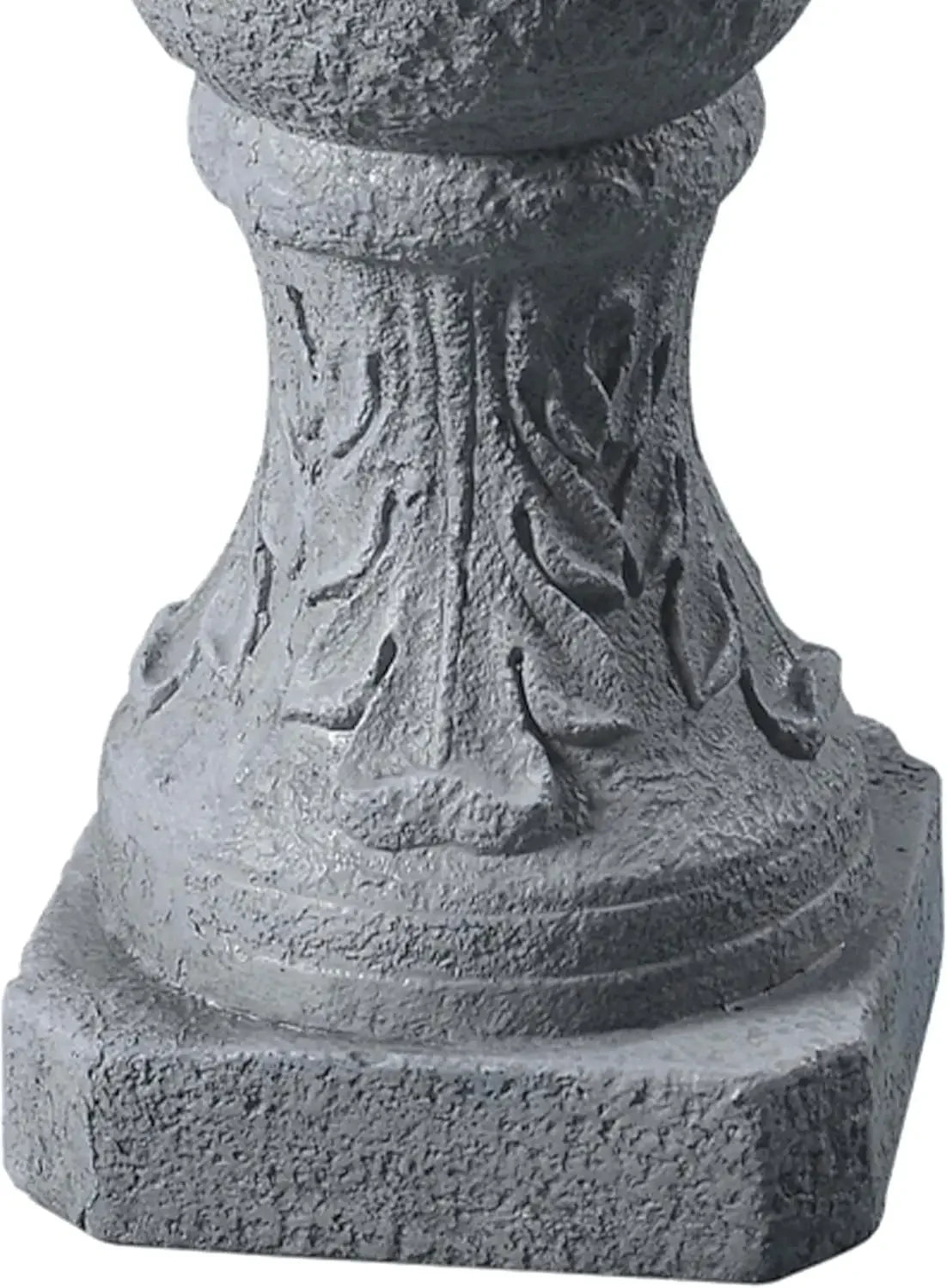 XMSJ Outdoor Two Tier Water Fountain With Icy Stone Texture