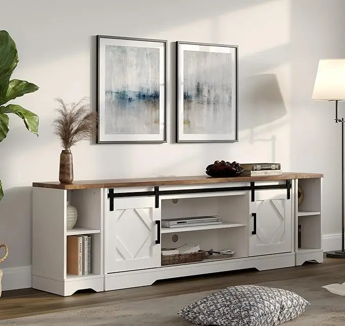 RBXC 3 In 1 Television Stand With Architectural Barn Door
