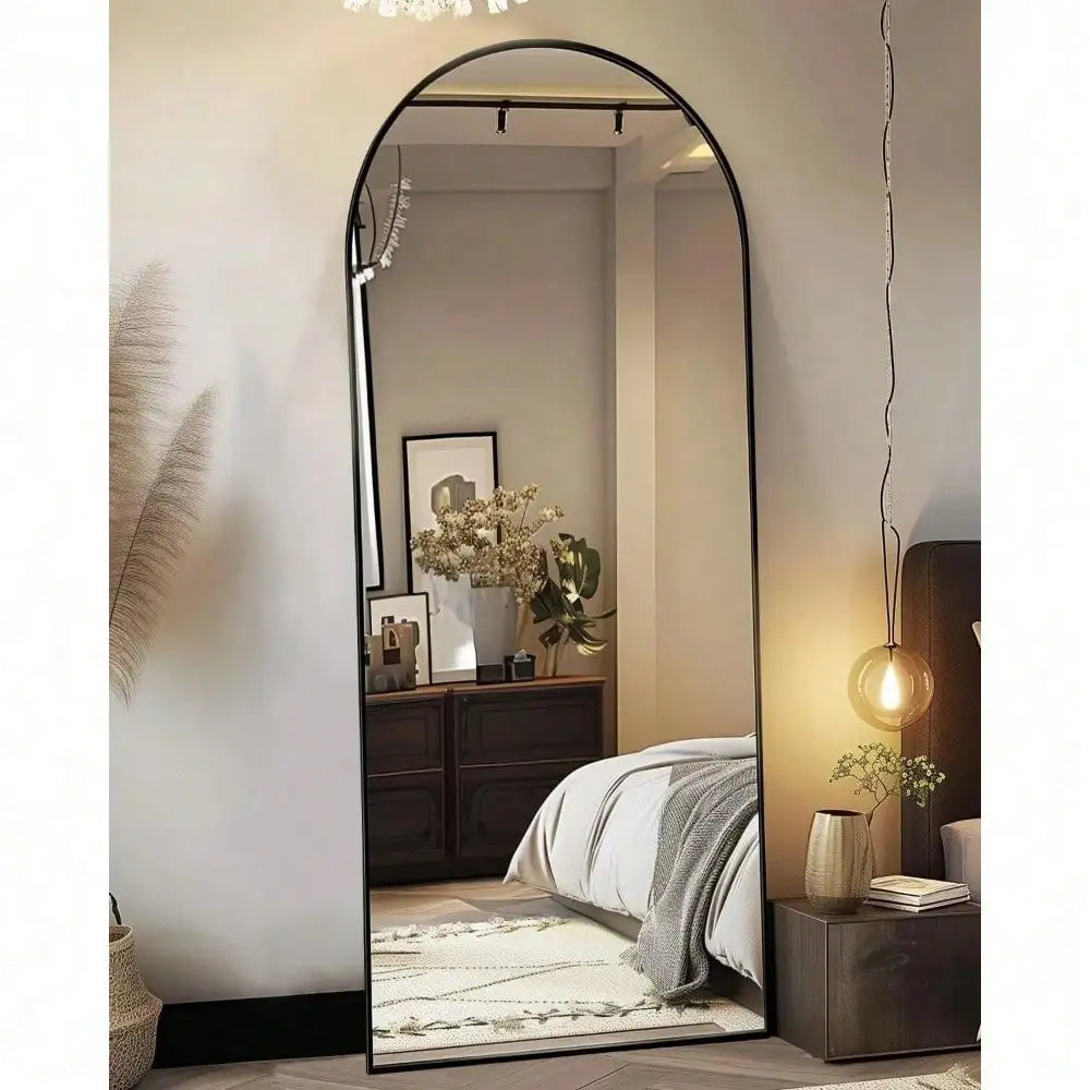 Hignconcerned Arched Floor Mirror For Living Room Decor