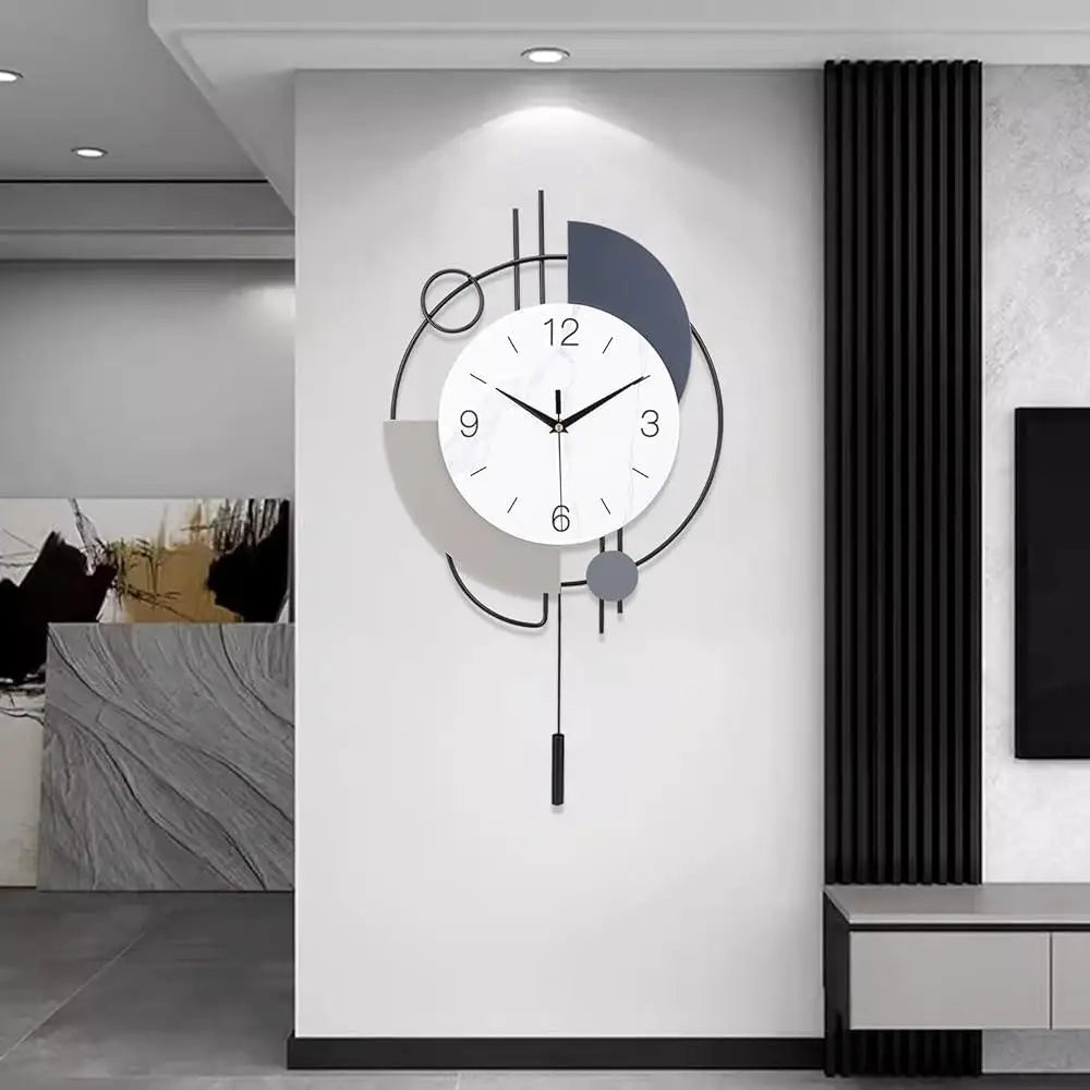Dutrieux Silent Quartz Wall Clock With Pendulum Art Deco