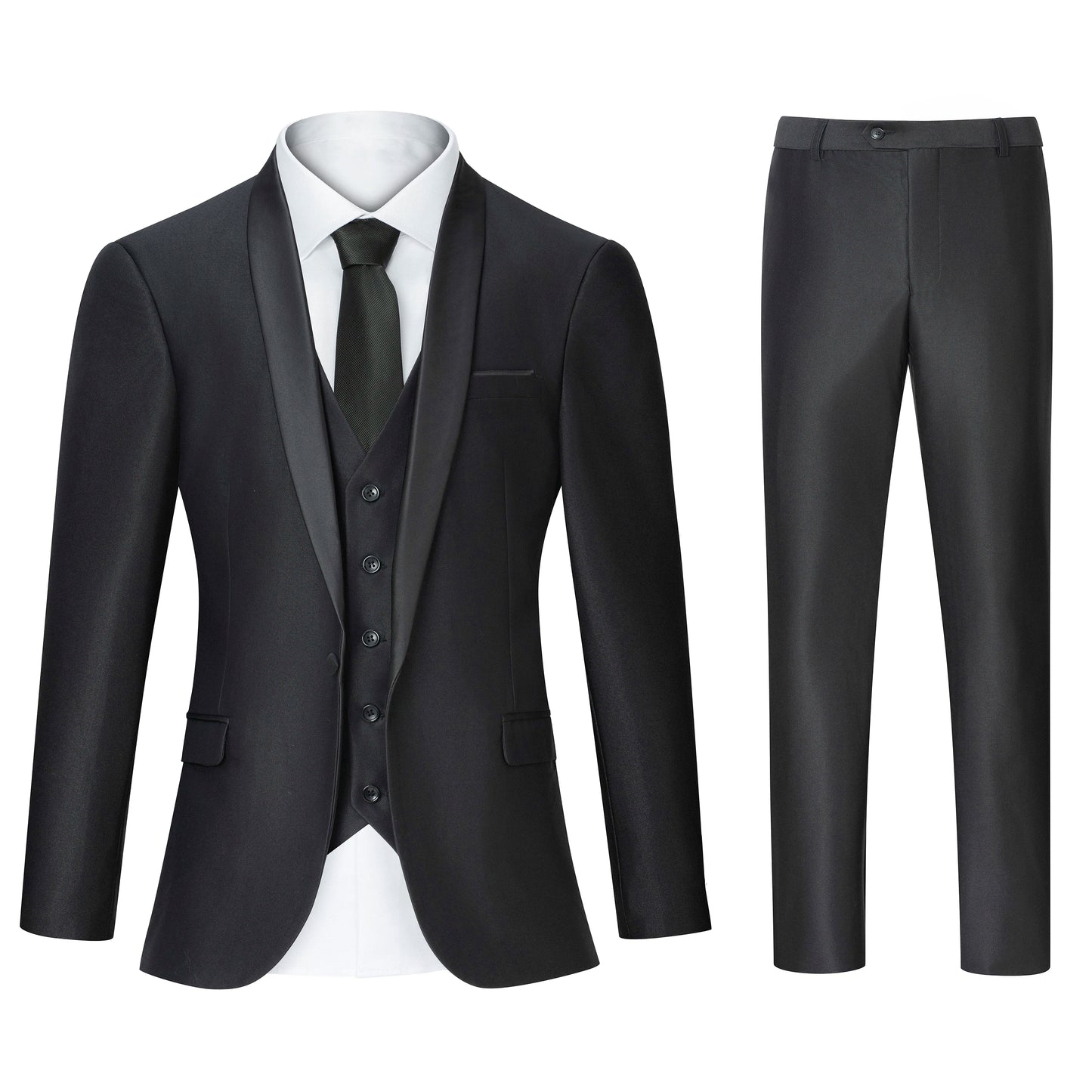 New Luxury Party Tuxedo 3 Piece Suit For Men Groomsmen
