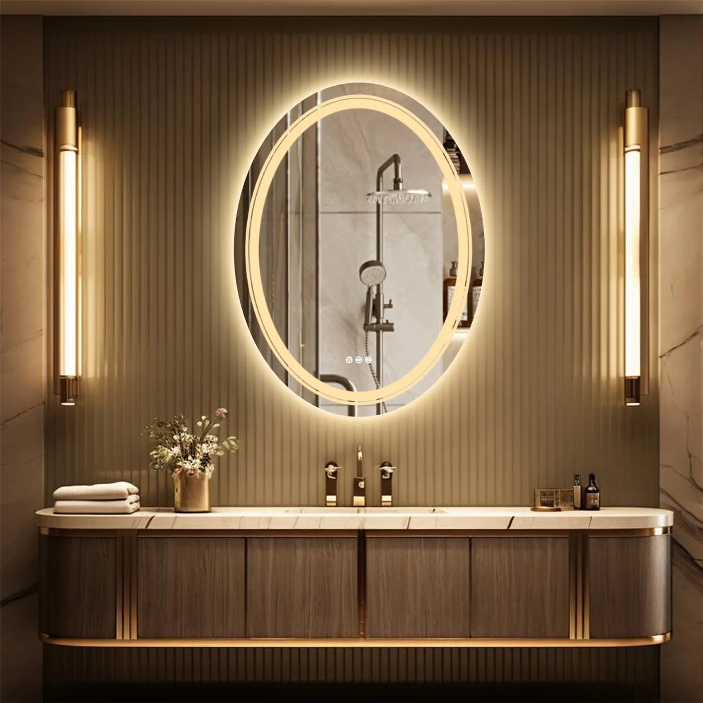 Wisfor Oval LED Vanity Mirror Dimmable Illumination