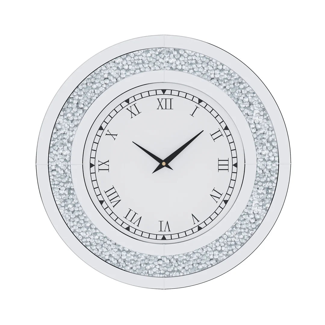 LUVODI Diamond Crystal Wall Clock Modern Living Room