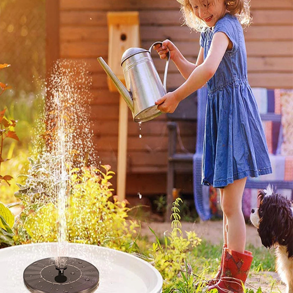 Hignconcerned Outdoor Solar Waterfall Fountain Kit Set