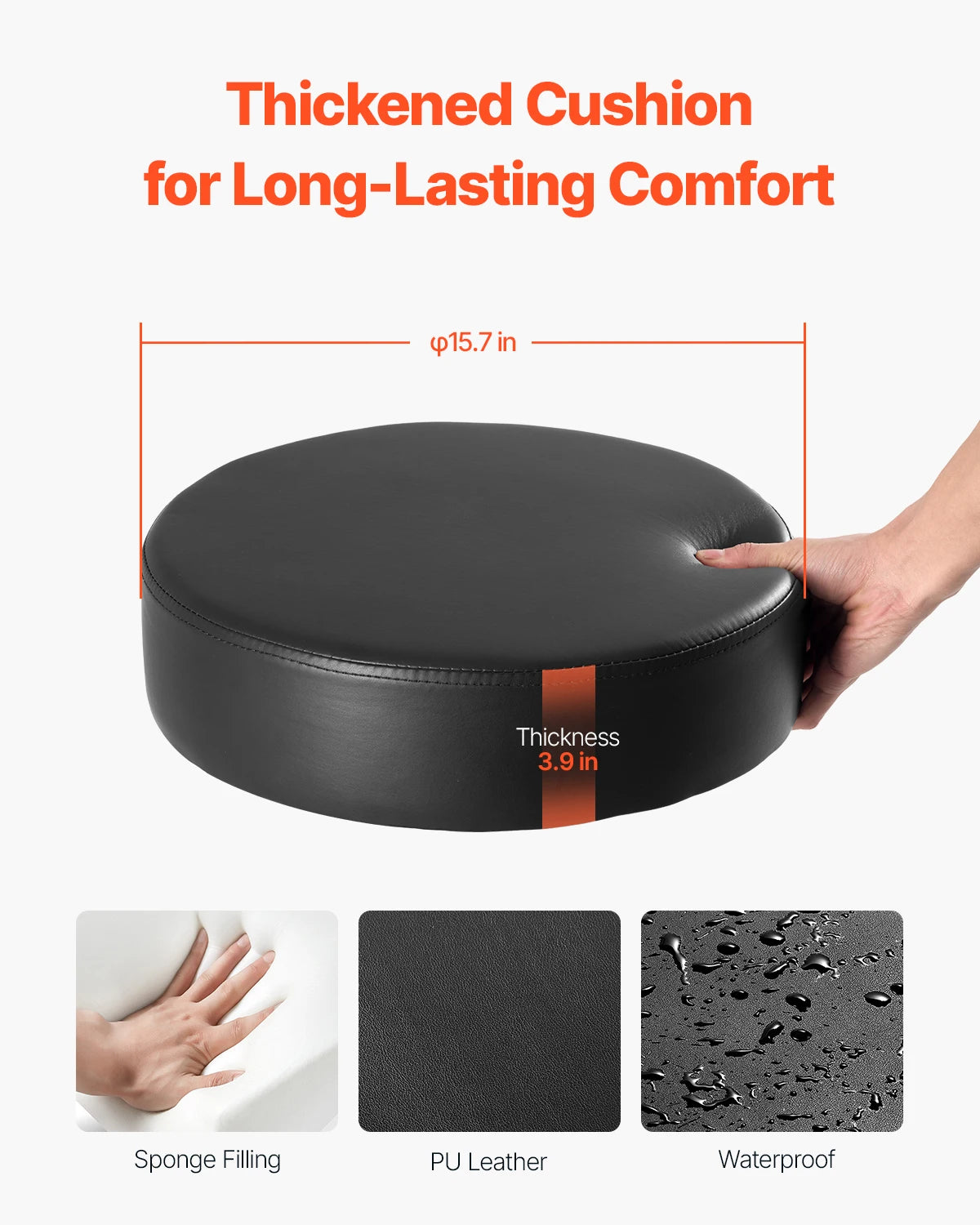 VEVOR Rolling Stool With Wheels For Salon Spa Tattoo Clinic