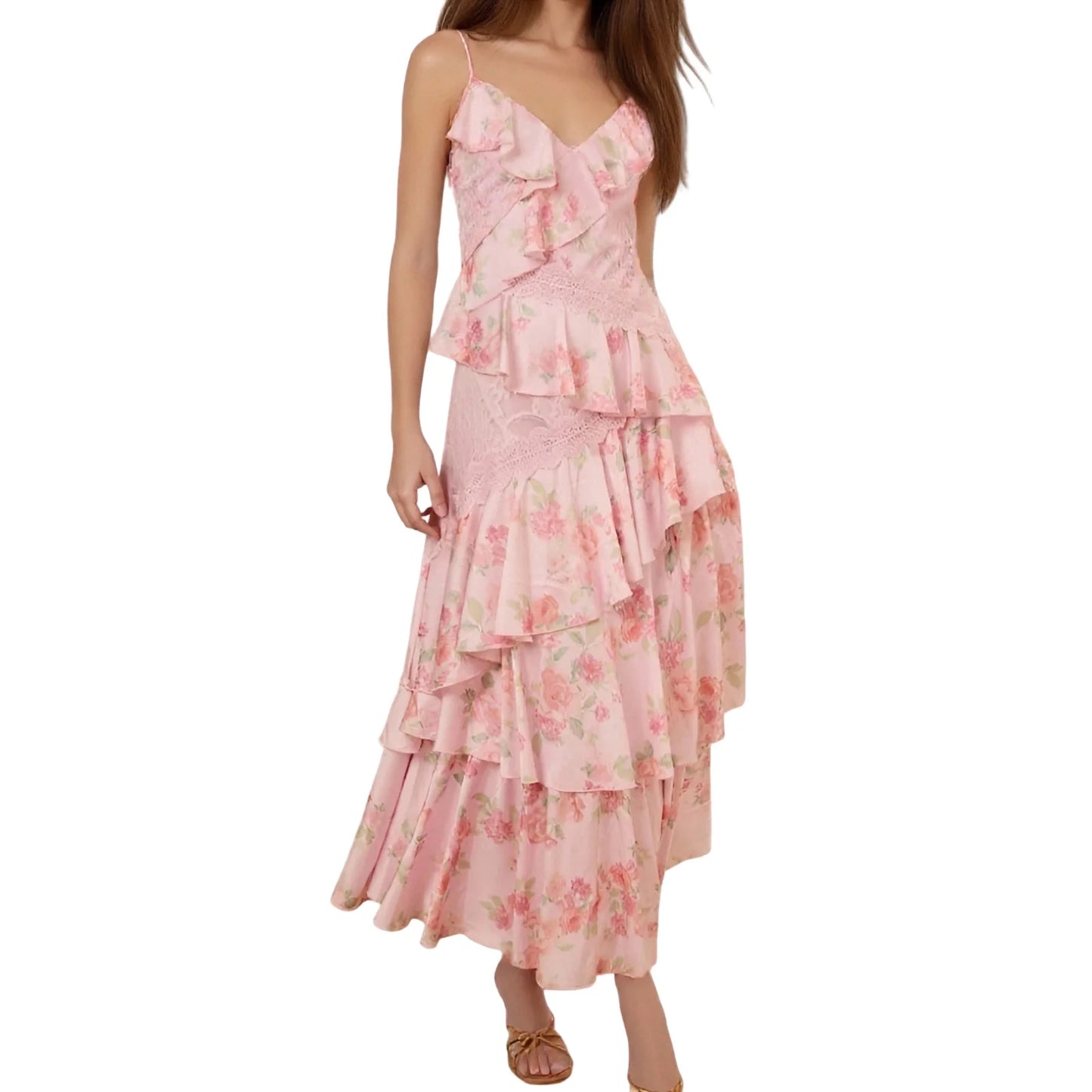 Cheervilla Boho Maxi Dress Off Shoulder Floral Print
