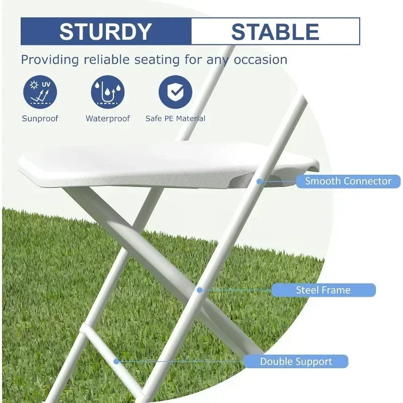 Hignconcerned Folding Chairs 20 Pack Portable Event Chairs