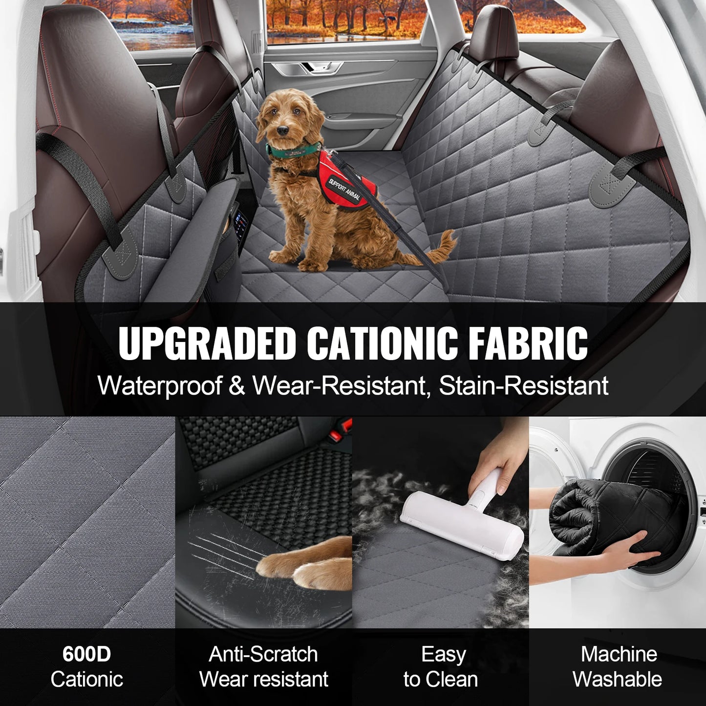 SucceBuy Waterproof Dog Hammock Car Seat Cover for Pets