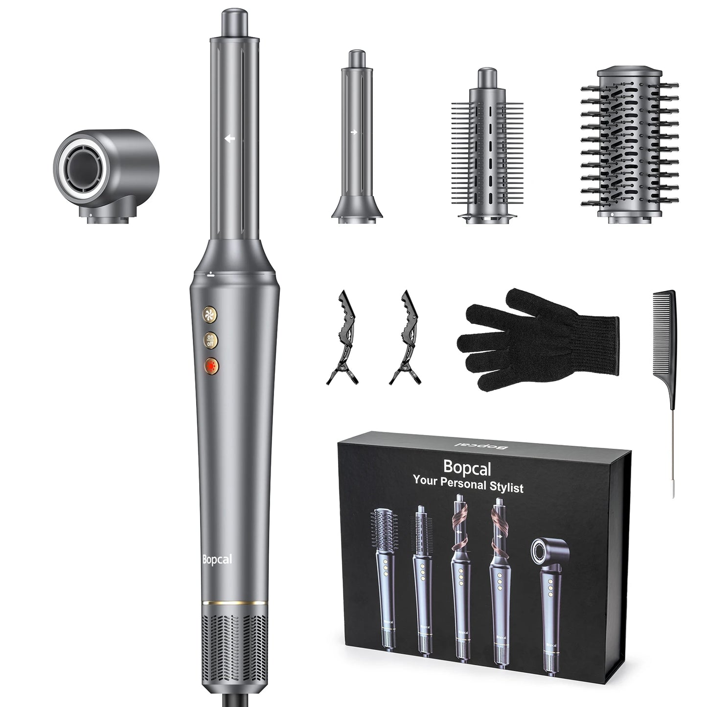 BOPCAL 5 In 1 Hair Dryer Hot Air Comb ProfessionalQuality