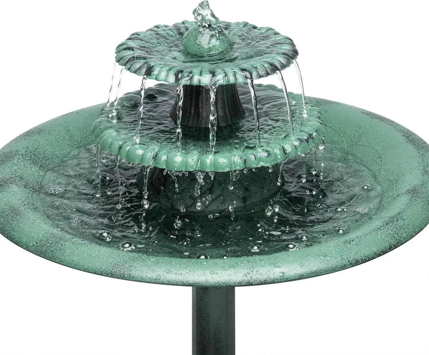 XMSJ Outdoor Floor Pedestal Water Fountain And Birdbath
