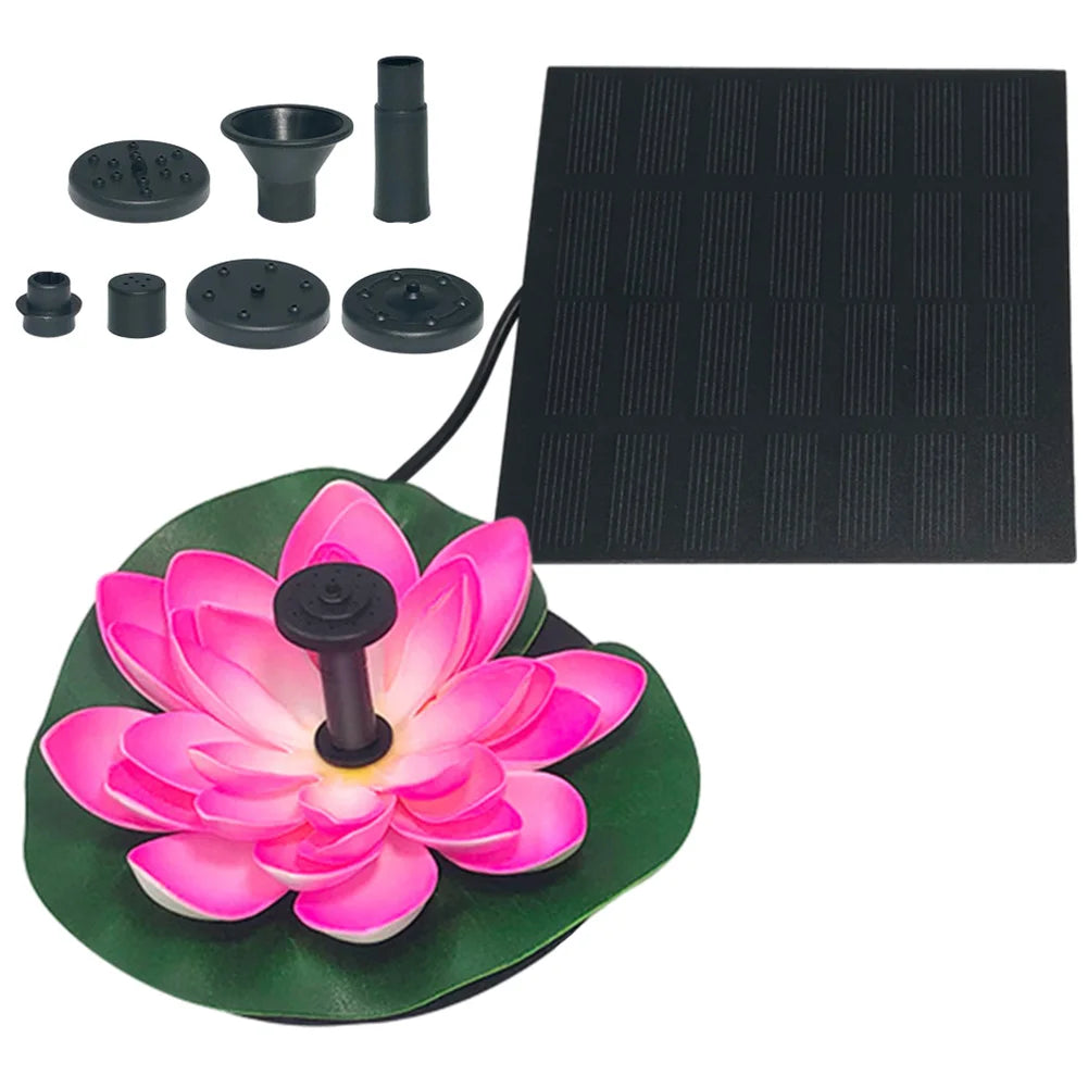 Lotus Shape Solar Powered Fountain Pump for Bird Bath