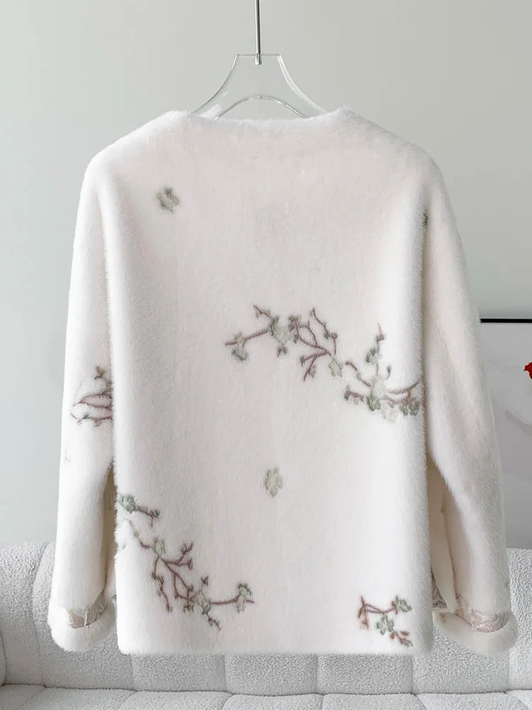 CN Guangdong Tang Suit Top Cardigan For Women With Pockets