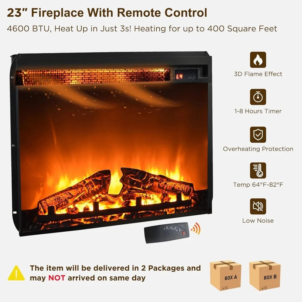 Huanzhuang Farmhouse Fireplace TV Stand Entertainment