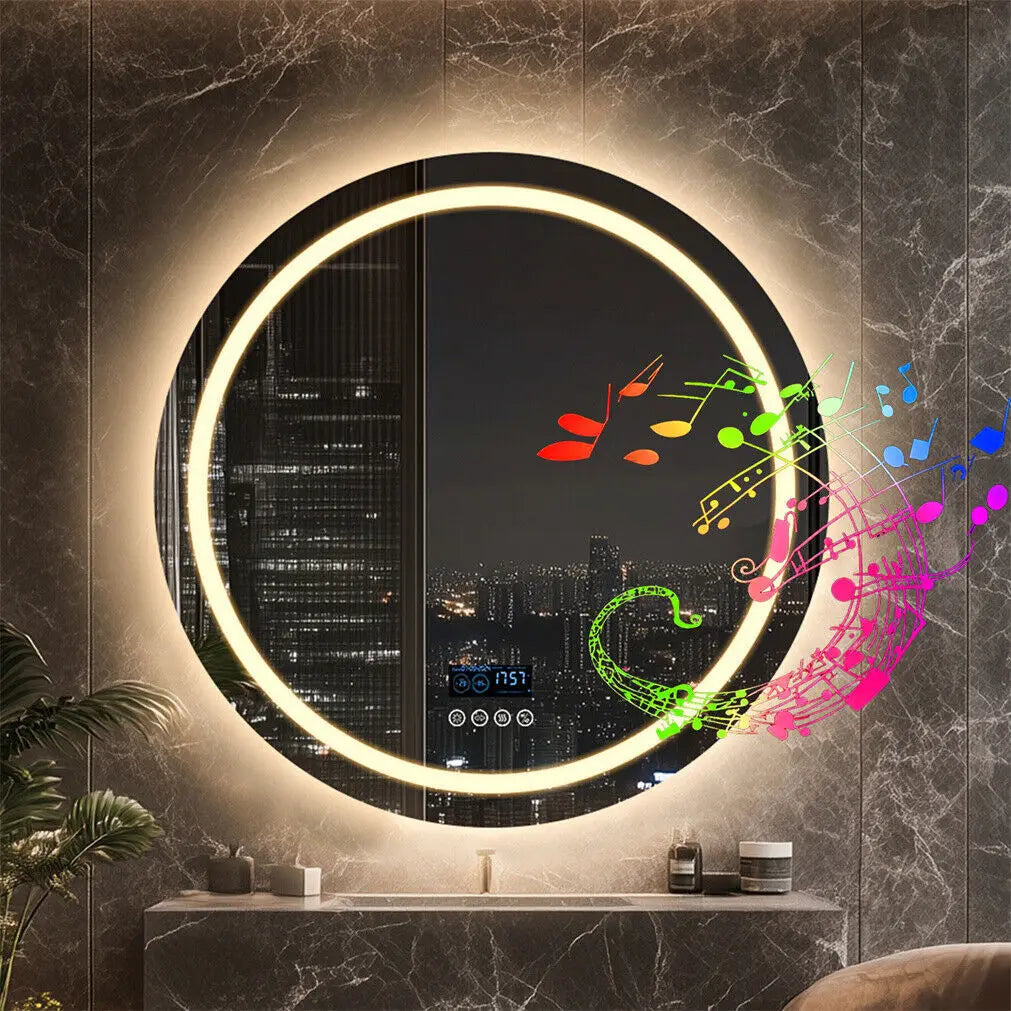 Borwart LED Bathroom Mirror Front And Backlit Anti Fog