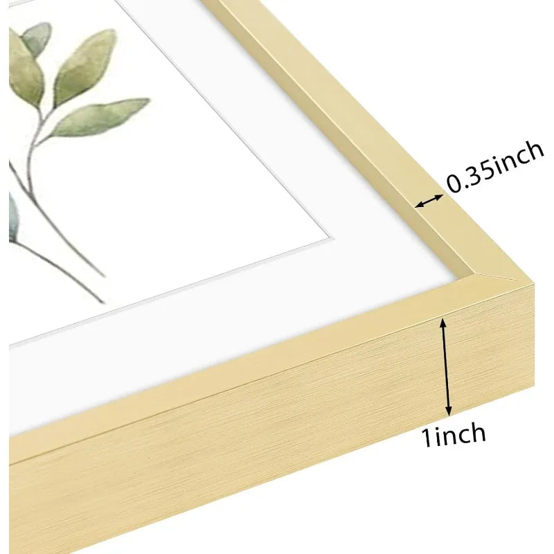 XMSJ Satin Aluminum Picture Frame for Wall Mount Display