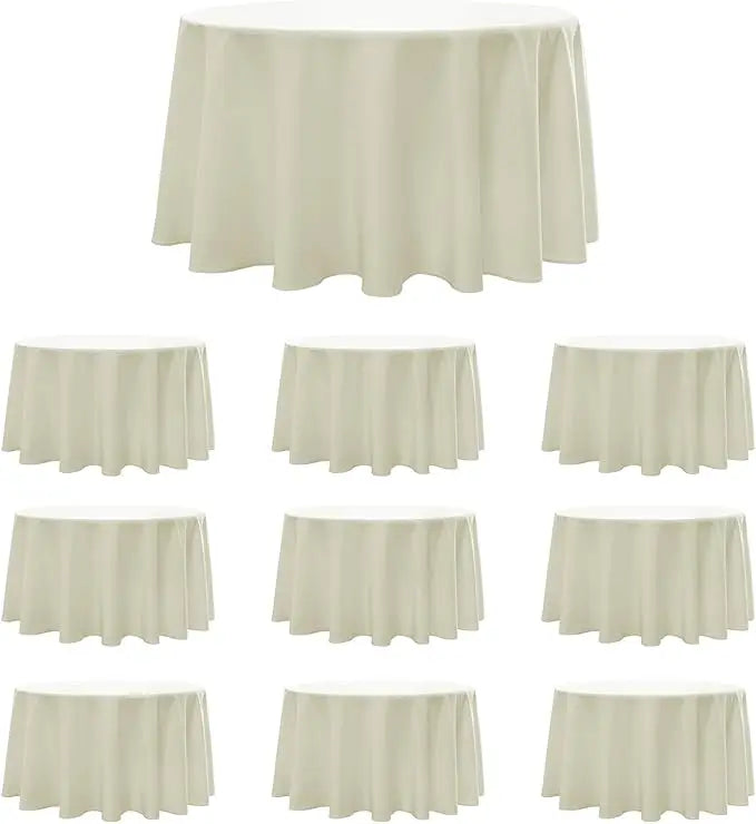XMSJ Round Tablecloth For Dining Tables Decorative Linen