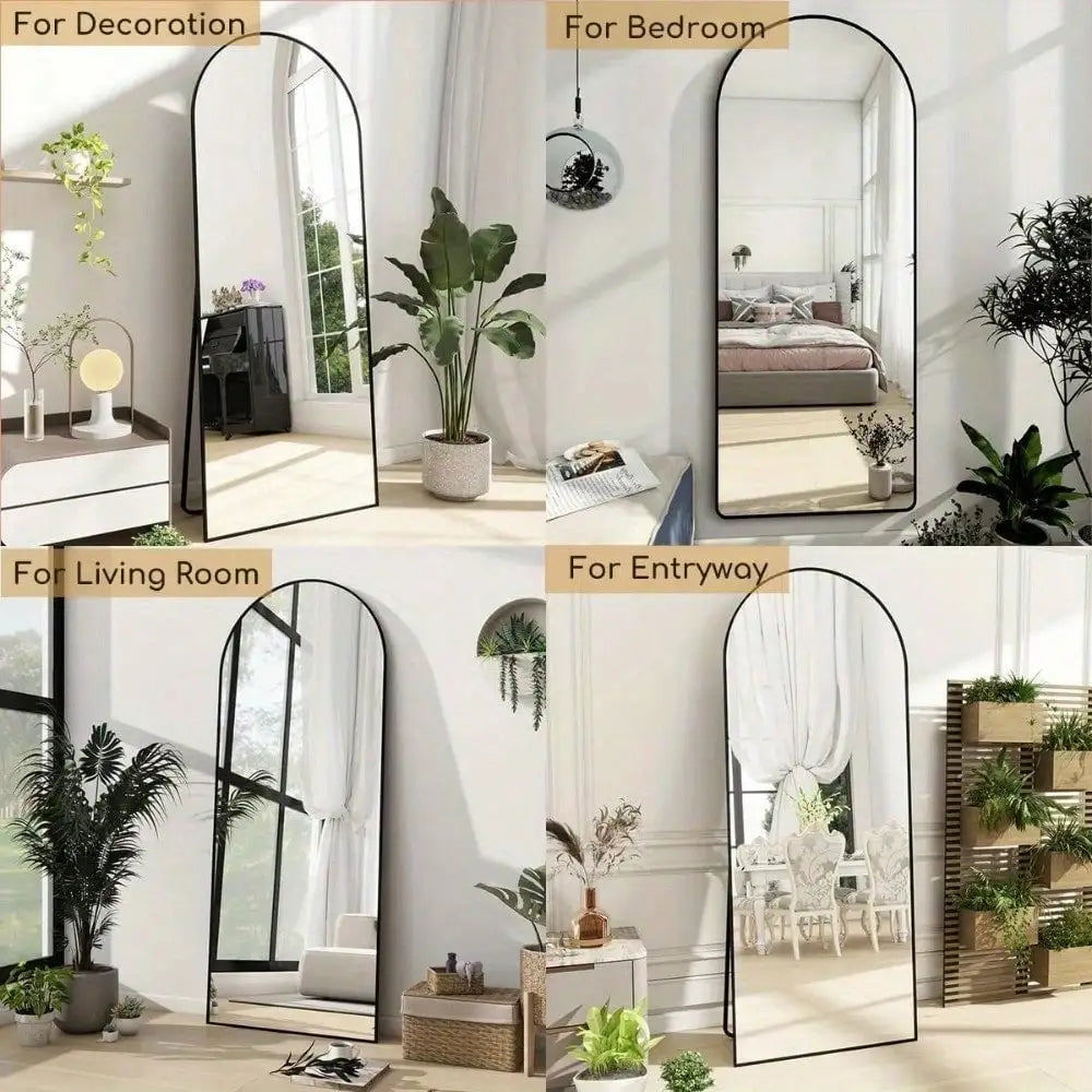 Hignconcerned Arched Floor Mirror For Living Room Decor